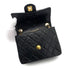 CHANEL VINTAGE MINI SQUARE 17 CHAIN SHOULDER BAG BLACK LAMB SKIN 90258114 - PURPOSE