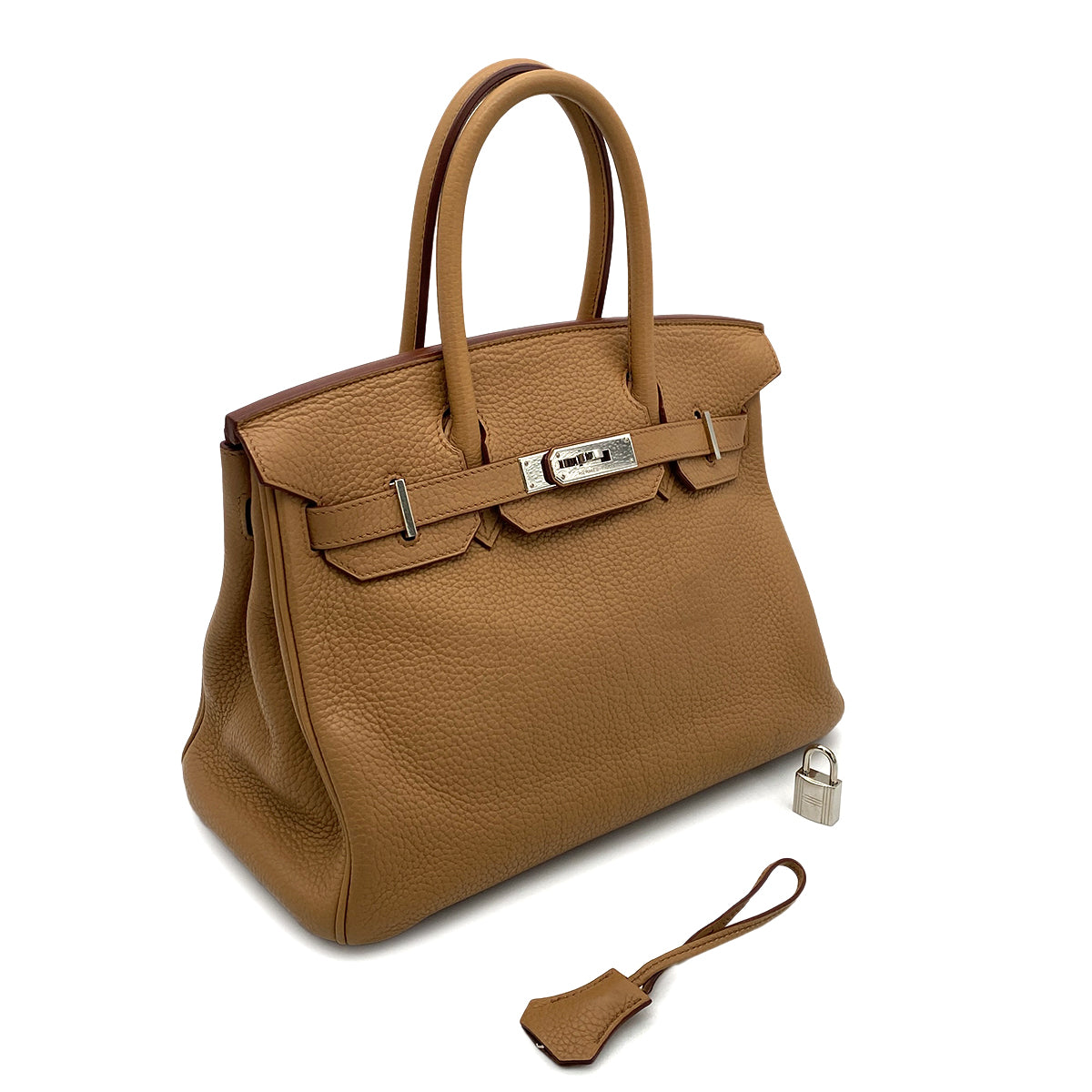 HERMES BIRKIN 30 TABAC CAMEL TOGO HAND BAG □M SHW 90259124