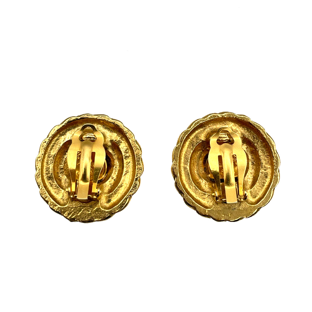 CHANEL VINTAGE EARRINGS COCOMARK ROUND ACCESSORY 90258133
