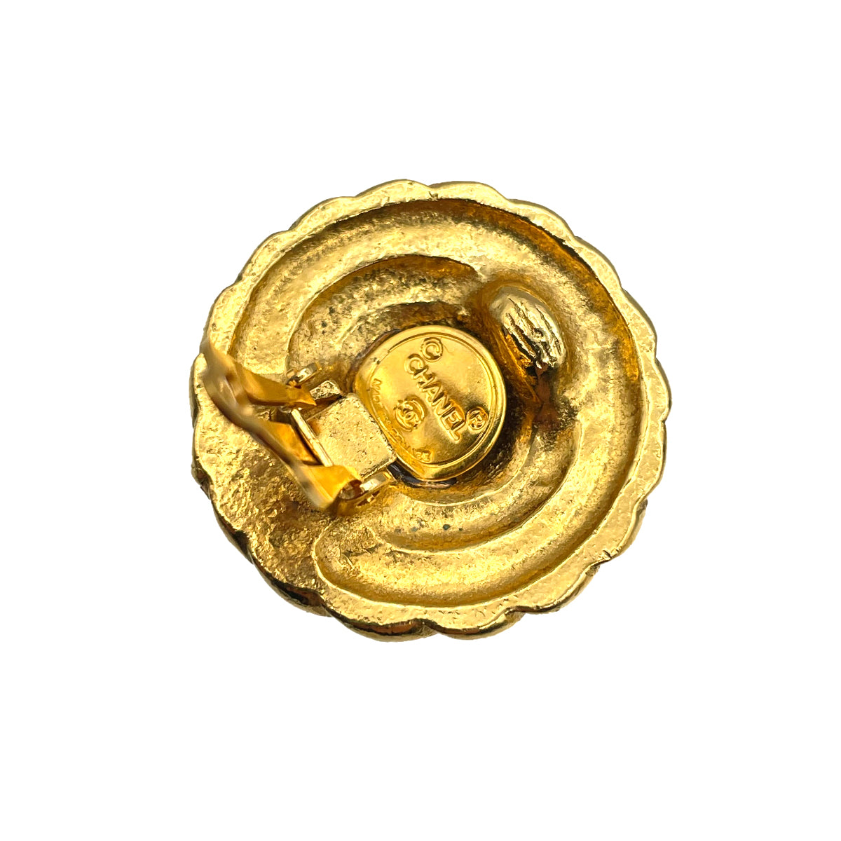 CHANEL VINTAGE EARRINGS COCOMARK ROUND ACCESSORY 90258133