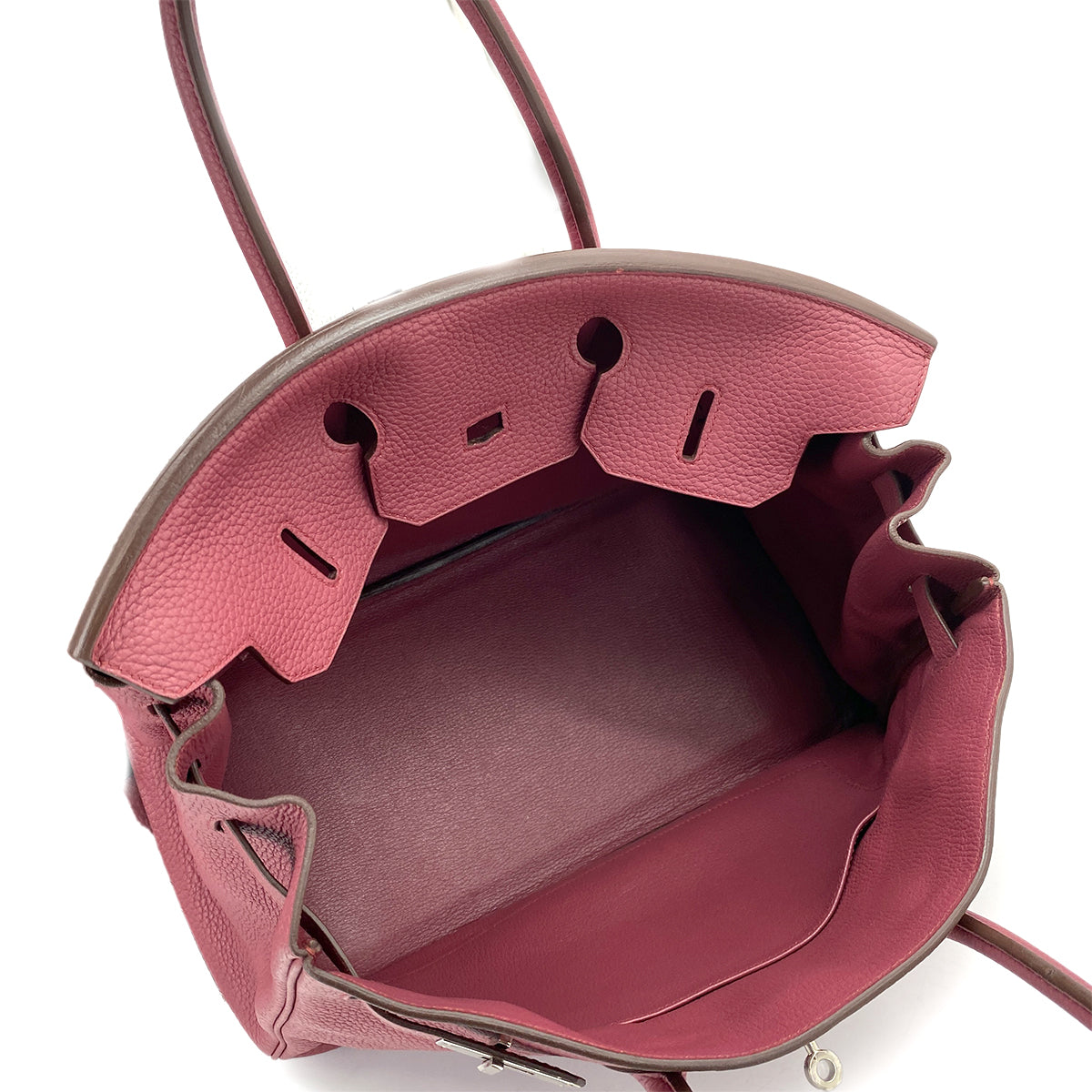 HERMES BIRKIN 35 ROSE WOOD TAURILLON CLEMENCE HAND BAG □O SHW 90258363