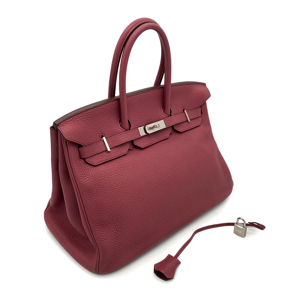 HERMES BIRKIN 35 ROSE WOOD TAURILLON CLEMENCE HAND BAG □O SHW 90258363