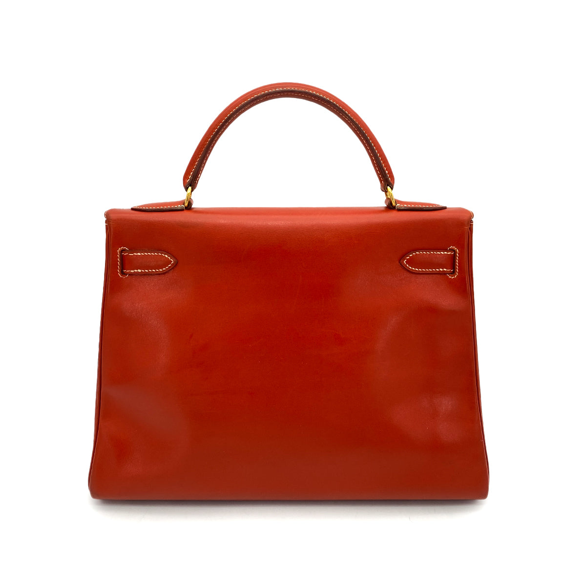 HERMES KELLY 32 RETOURNE BRICK BOXCALF HAND SHOULDER BAG 〇Y GHW 90258366