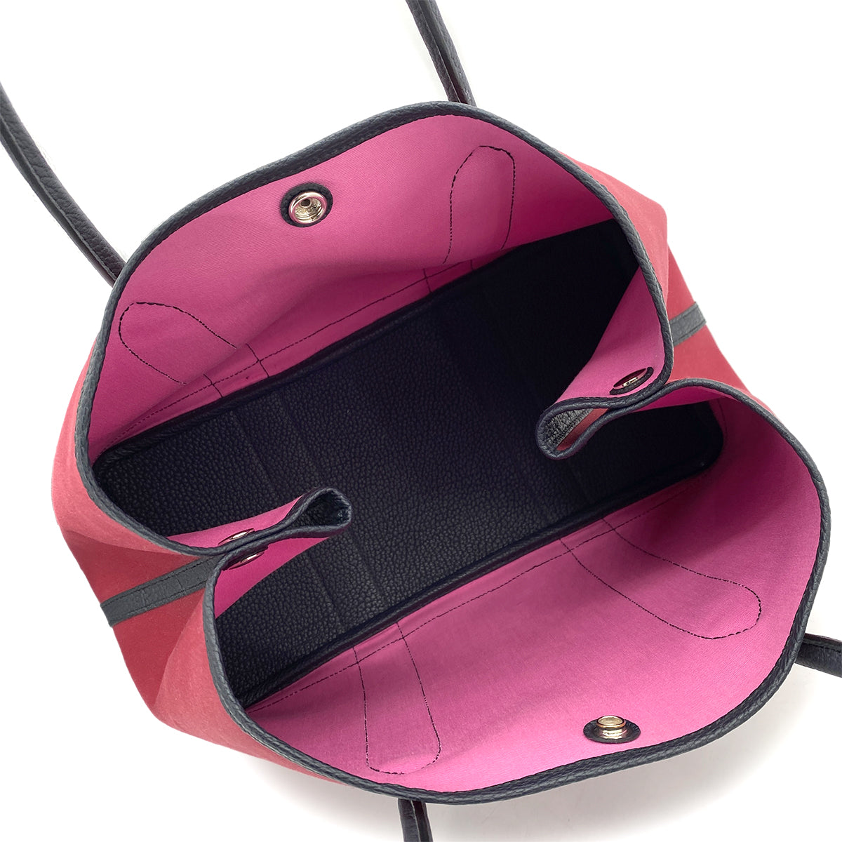 HERMES GARDEN PARTY PM RUBY ROSE BUBBLEGUM TOILE OFFICIER VEAU NEGONDA TOTE BAG B 90258477