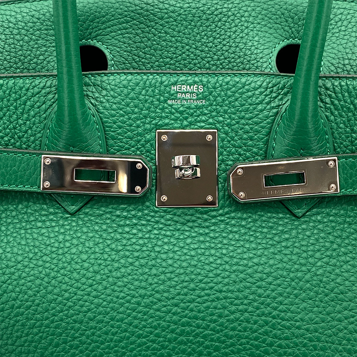 HERMES BIRKIN VERSO 30 VERT VERTIGO VERT FONCE TAURILLON CLEMENCE HAND BAG A SHW 90258480