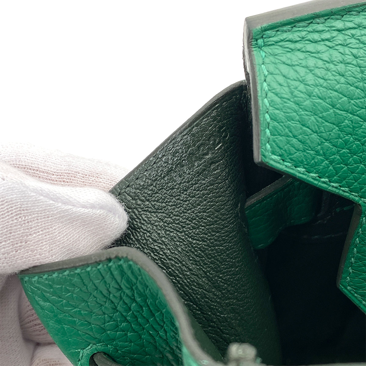 HERMES BIRKIN VERSO 30 VERT VERTIGO VERT FONCE TAURILLON CLEMENCE HAND BAG A SHW 90258480