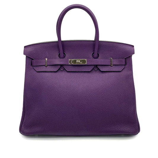 HERMES BIRKIN 35 ULTRA VIOLET TOGO HAND BAG □P SHW 90258481