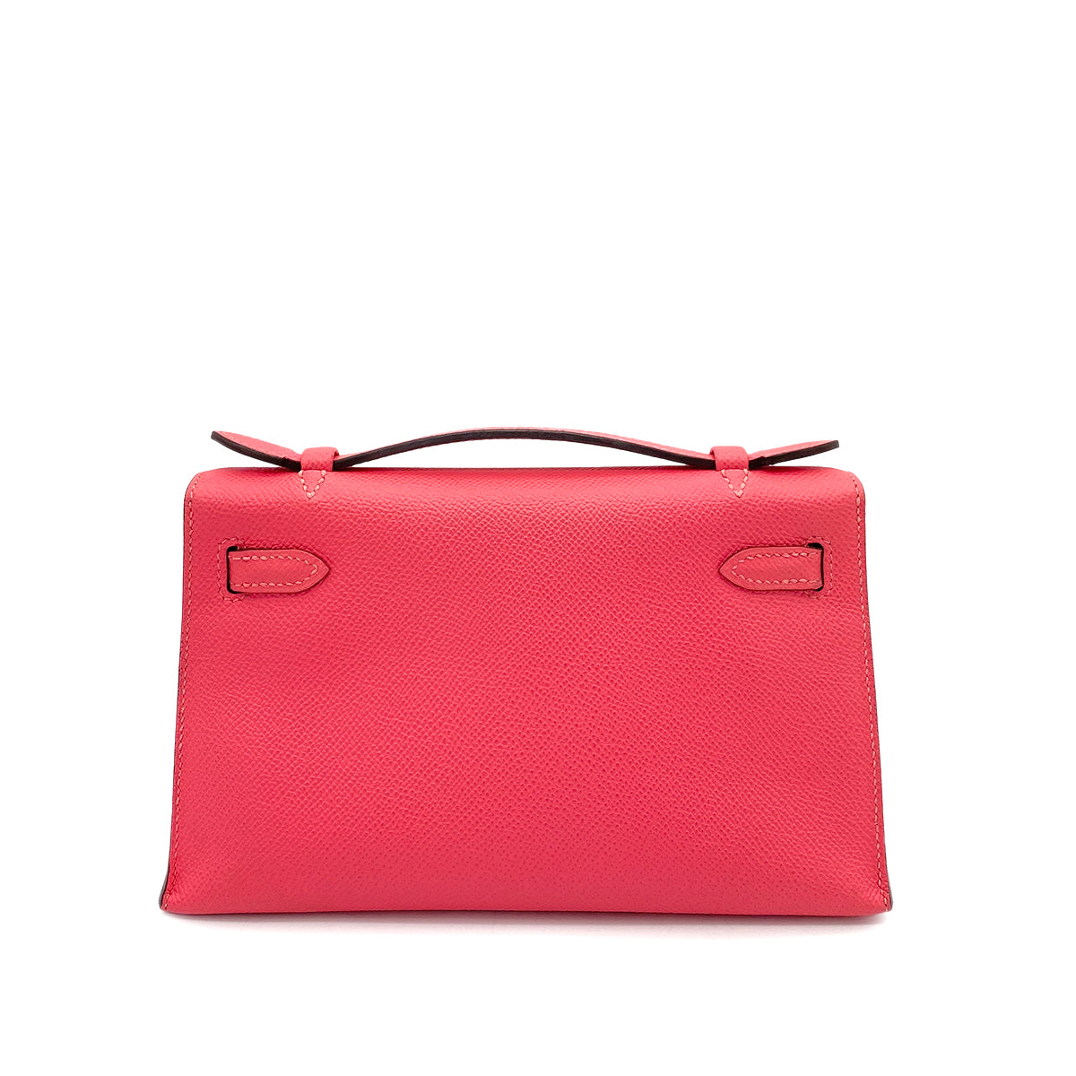 HERMES POCHETTE KELLY SELLIER ROSE AZALEE EPSOM HAND BAG B GHW 90258482