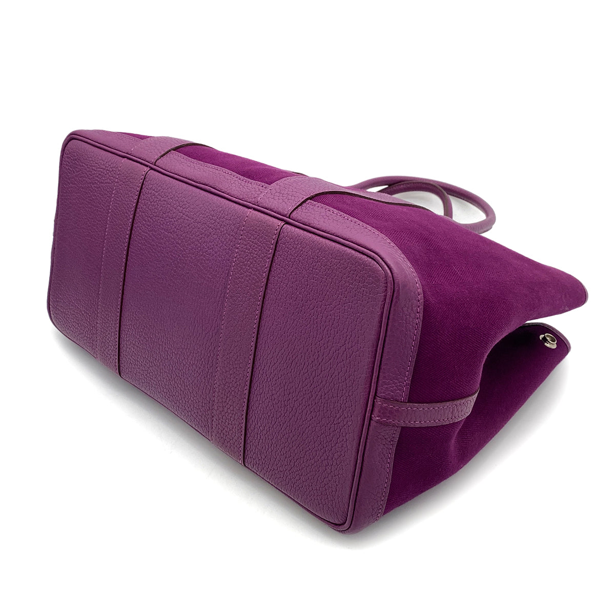 HERMES GARDEN PARTY 36 PM CASSIS TOILE CHEVRON TOTE BAG □R 90258488