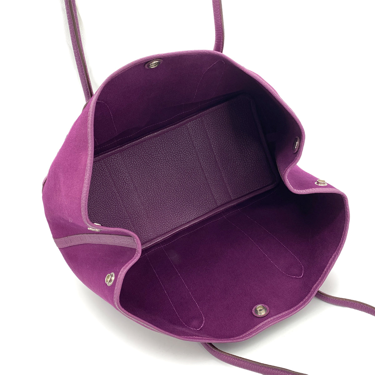 HERMES GARDEN PARTY 36 PM CASSIS TOILE CHEVRON TOTE BAG □R 90258488