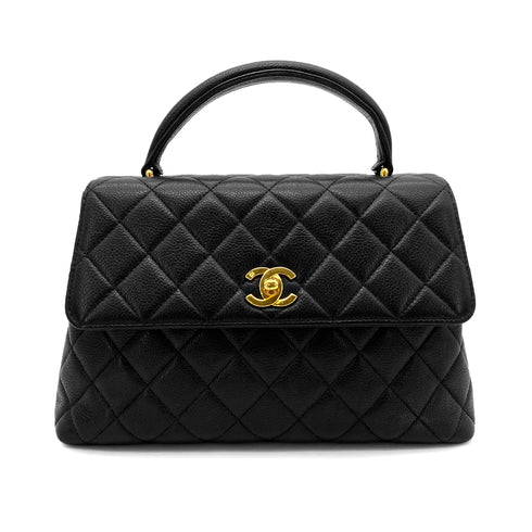 CHANEL VINTAGE MATELASSE HAND BAG BLACK CAVIAR SKIN 90258792 - PURPOSE