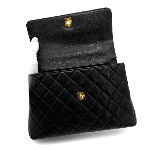 CHANEL VINTAGE MATELASSE HAND BAG BLACK CAVIAR SKIN 90258792 - PURPOSE