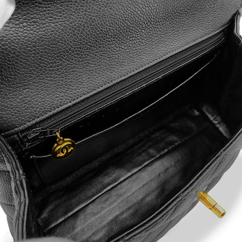 CHANEL VINTAGE MATELASSE HAND BAG BLACK CAVIAR SKIN 90258792 - PURPOSE