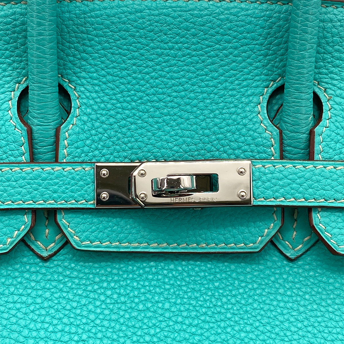 HERMES BIRKIN 25 LAGON TOGO HAND BAG □L SHW 90258794