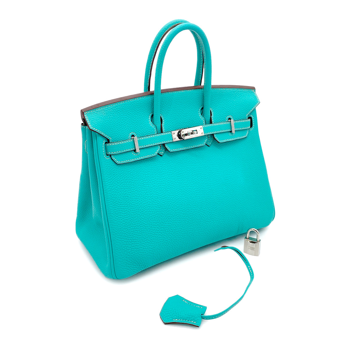 HERMES BIRKIN 25 LAGON TOGO HAND BAG □L SHW 90258794