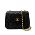 CHANEL VINTAGE BIJOU CHAIN SHOULDER BAG BLACK LAMB SKIN 90258811 - PURPOSE