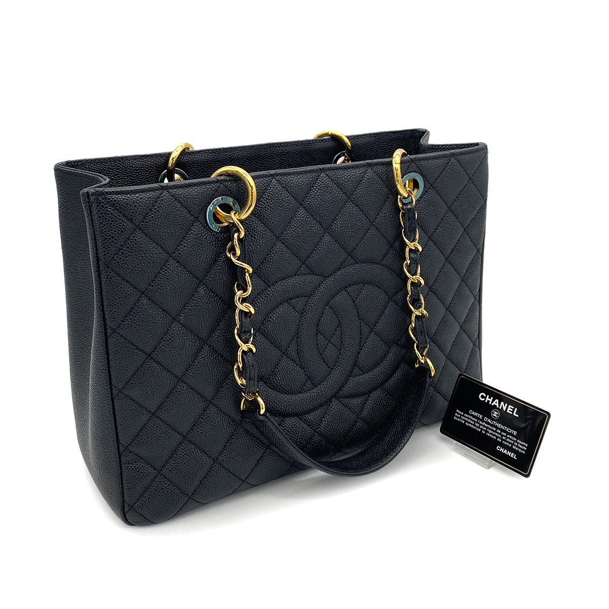 CHANEL GST TOTE BAG BLACK CAVIAR SKIN 90258813