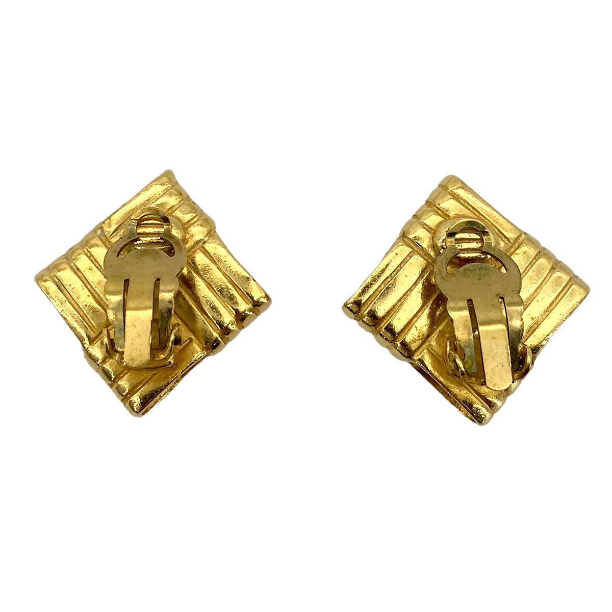CHANEL VINTAGE EARRINGS COCOMARK SQUARE ACCESSORY 96P 90258852