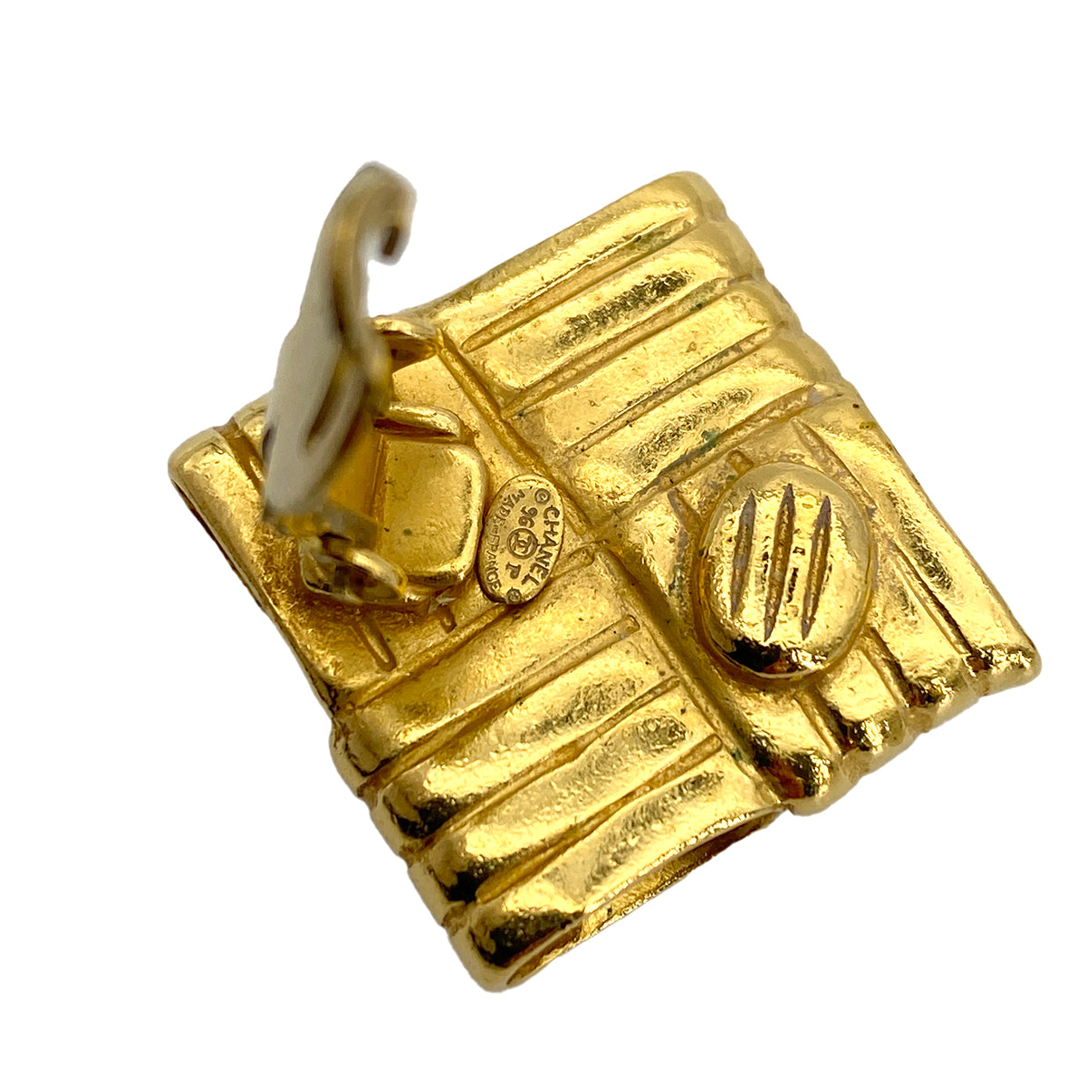 CHANEL VINTAGE EARRINGS COCOMARK SQUARE ACCESSORY 96P 90258852