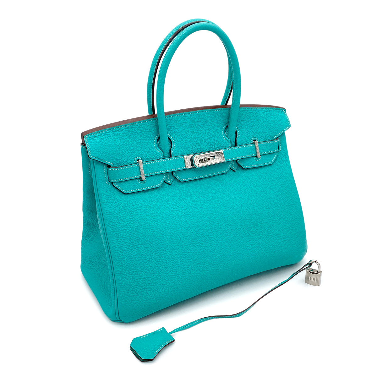 HERMES BIRKIN 30 LAGON TOGO HAND BAG □L SHW 90258891