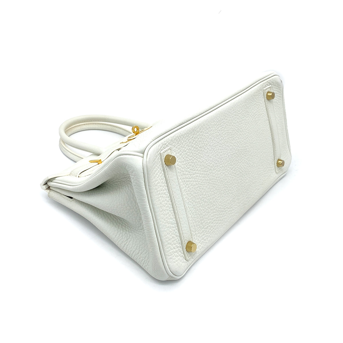 HERMES BIRKIN 30  TOGO WHITE HAND BAG 〇O GHW 90258900