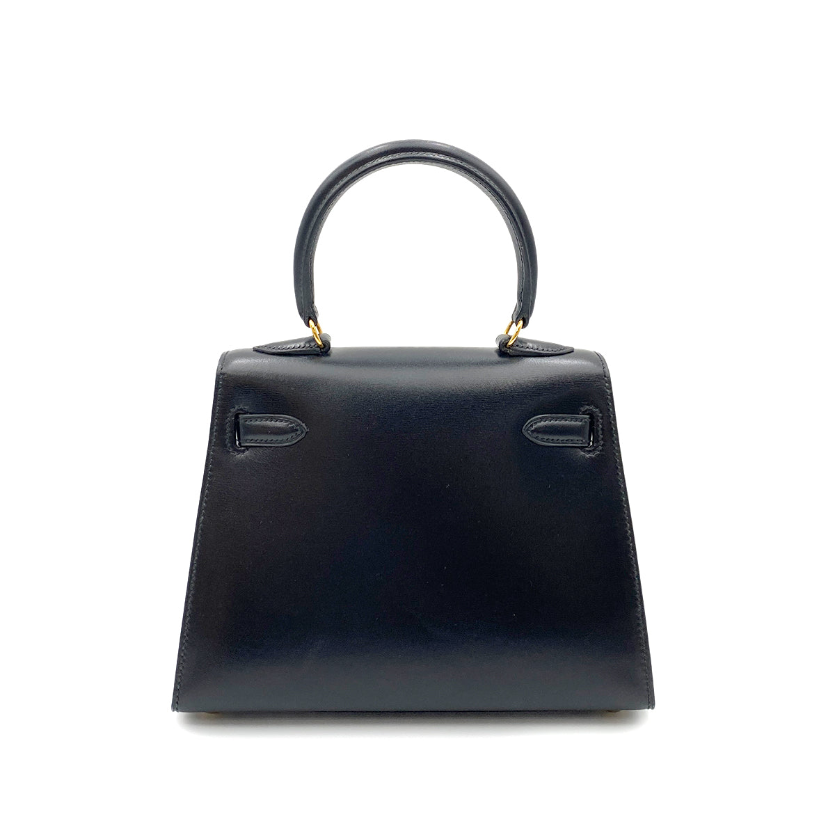 HERMES MINI KELLY 20 BLACK BOXCALF HAND SHOULDER BAG 〇W GHW 90258905