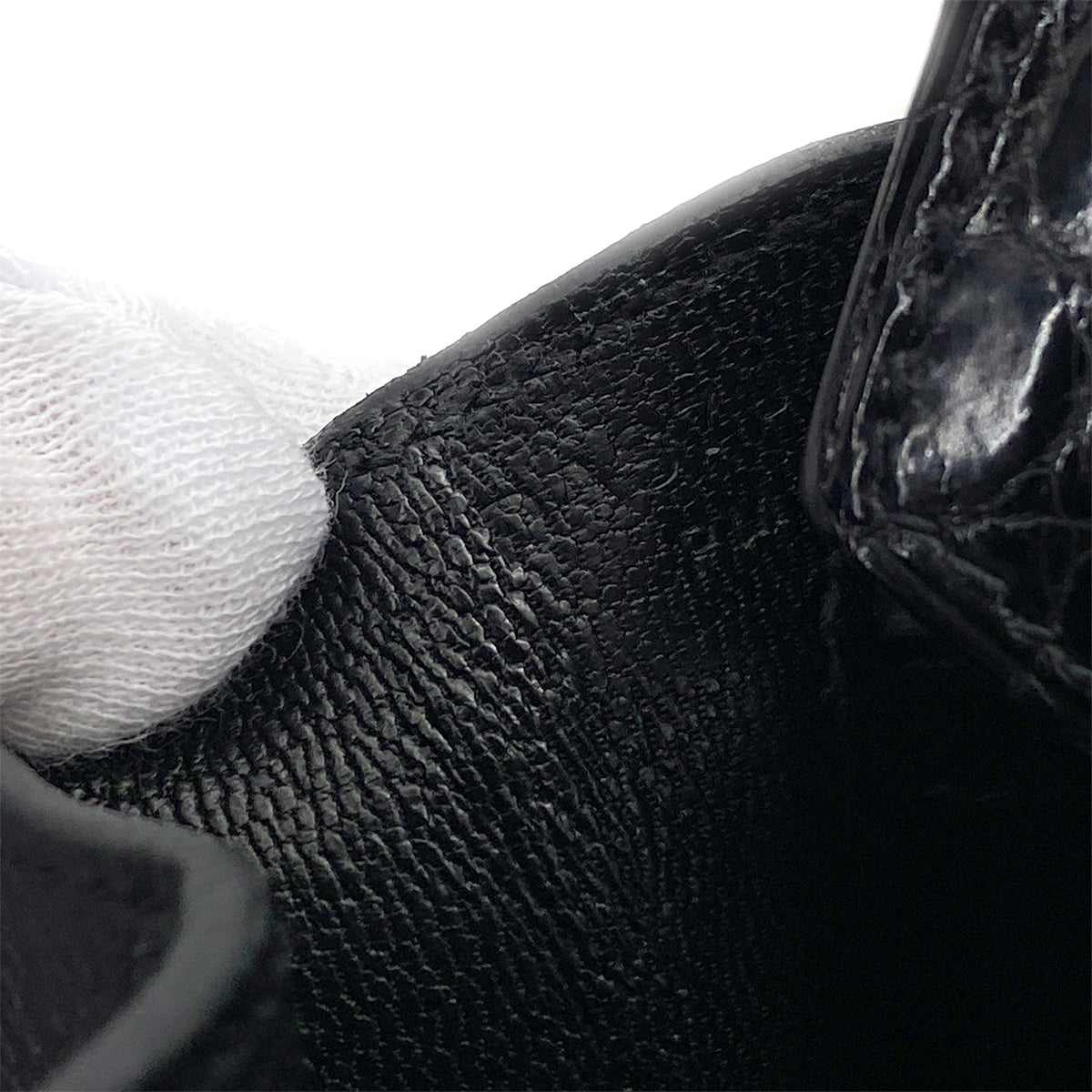 HERMES BIRKIN 25 TOUCH BLACK CROCODILE TOGO HAND BAG D RGHW 90258912