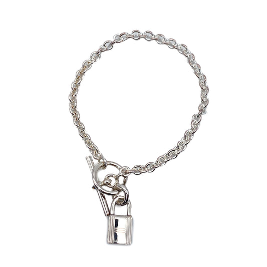 HERMES AMULET KELLY CADENA BRACELET 925 SILVER 90258923