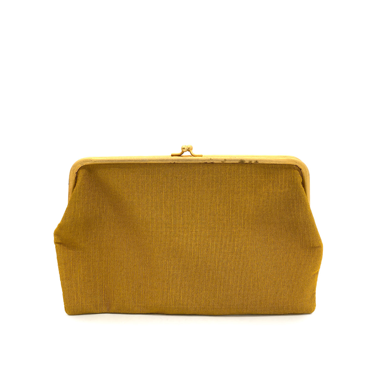 CHANEL VINTAGE CHEVRON CHAIN SHOULDER BAG YELLOW PILE FABRIC 90259128