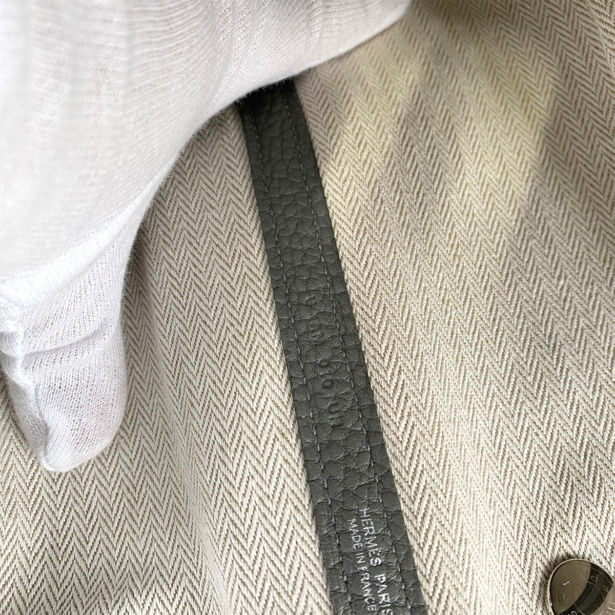 HERMES GARDEN PARTY PM GRIS MEYER VEAU NEGONDA TOTE BAG U 90259130