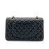 CHANEL VINTAGE CLASSIC FLAP MEDIUM CHAIN SHOULDER BAG BLACK LAMB SKIN 90259135 - PURPOSE