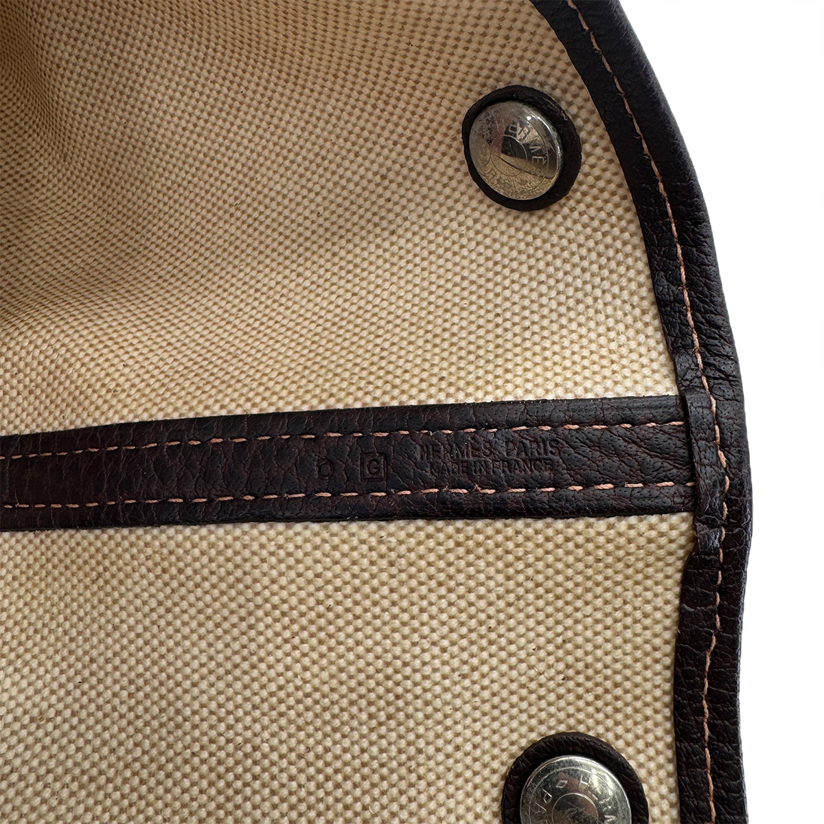 HERMES GARDEN PARTY 36 PM MARRON NATURAL TOILE H BUFFLE SKIPPER TOTE BAG □G 90259144