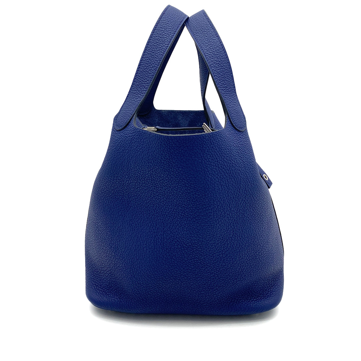 HERMES PICOTIN LOCK MM BLUE ENCRE TAURILLON CLEMENCE HAND BAG D 90259146