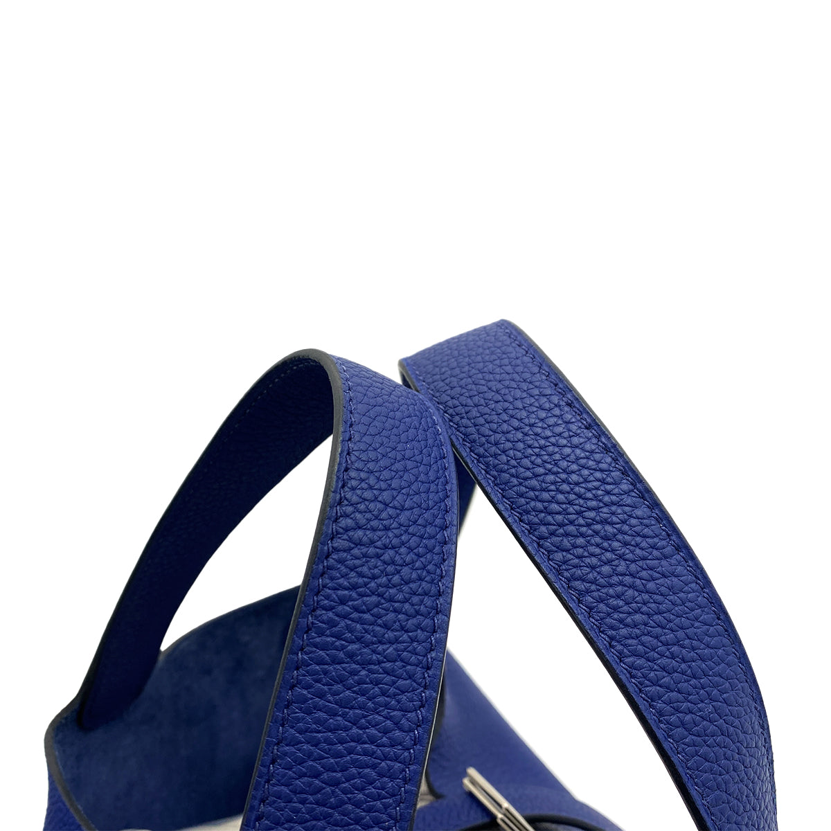 HERMES PICOTIN LOCK MM BLUE ENCRE TAURILLON CLEMENCE HAND BAG D 90259146