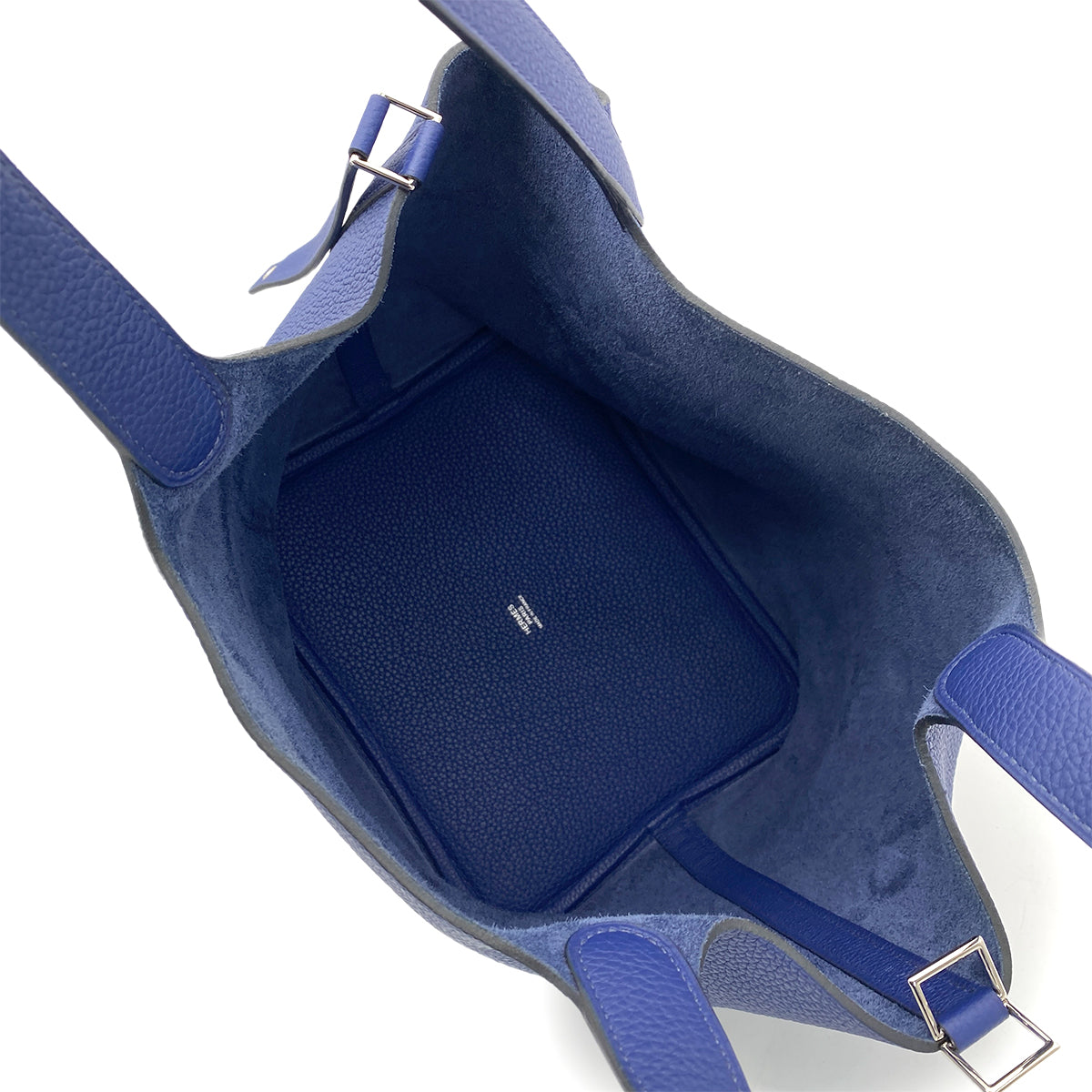 HERMES PICOTIN LOCK MM BLUE ENCRE TAURILLON CLEMENCE HAND BAG D 90259146