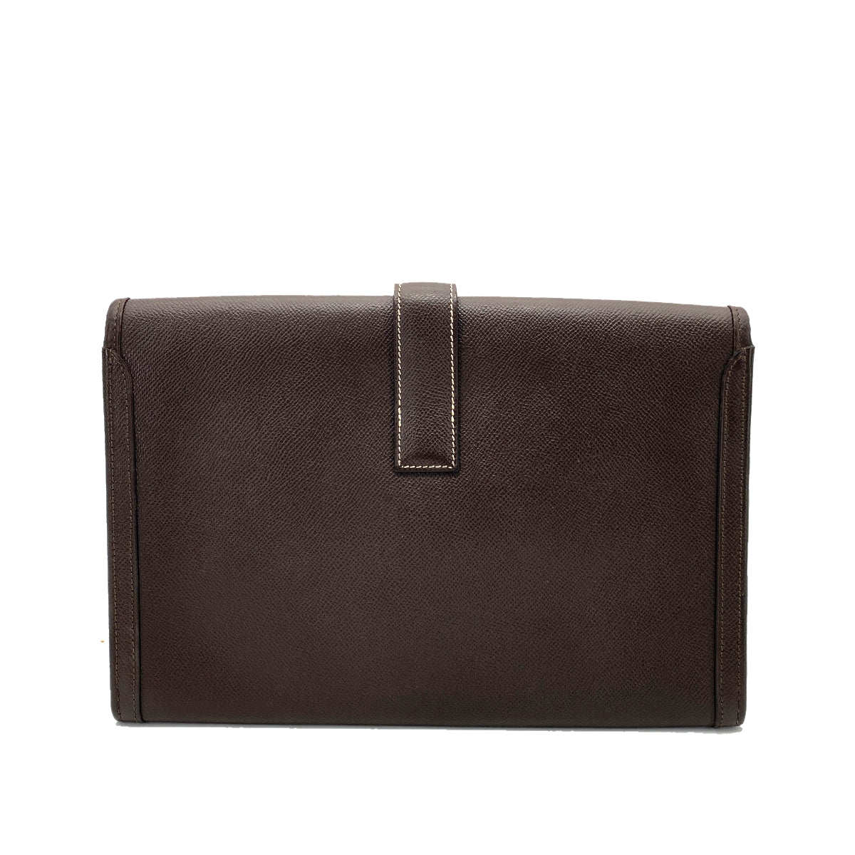 HERMES JIGE PM CLUTCH BAG EBENE COUCHEVEL □C 90259147