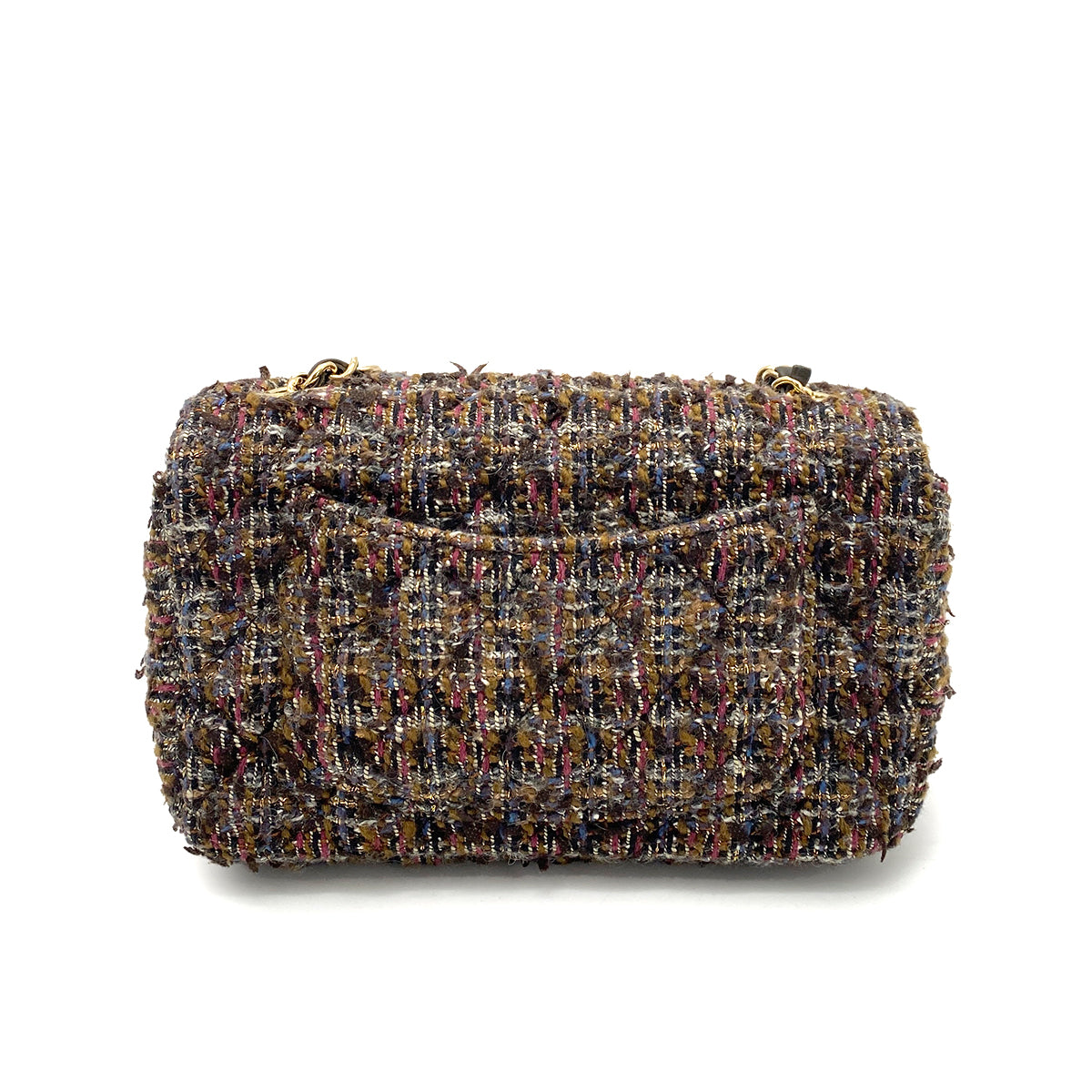 CHANEL MINI MATELASSE 20 CHAIN SHOULDER BAG MULTICOLOR BROWN 90259573
