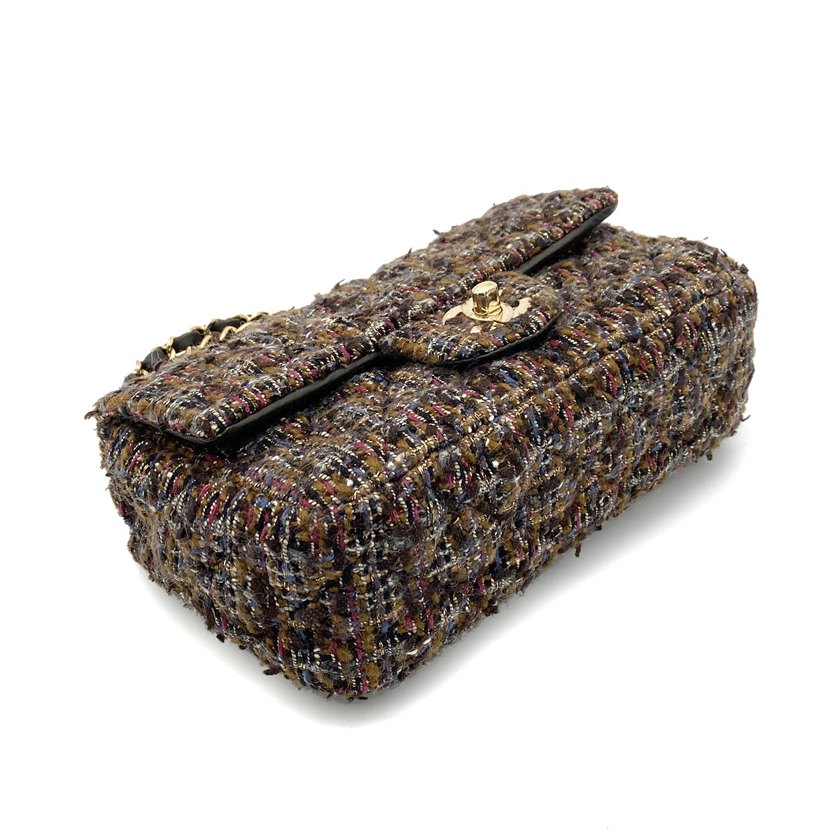 CHANEL MINI MATELASSE 20 CHAIN SHOULDER BAG MULTICOLOR BROWN 90259573