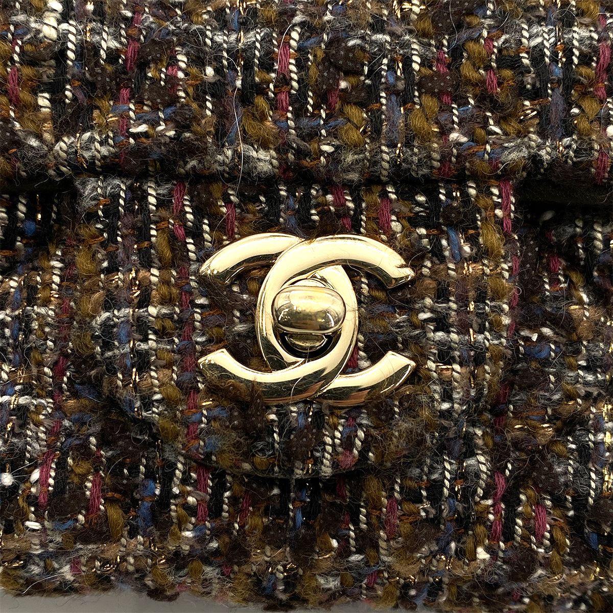 CHANEL MINI MATELASSE 20 CHAIN SHOULDER BAG MULTICOLOR BROWN 90259573