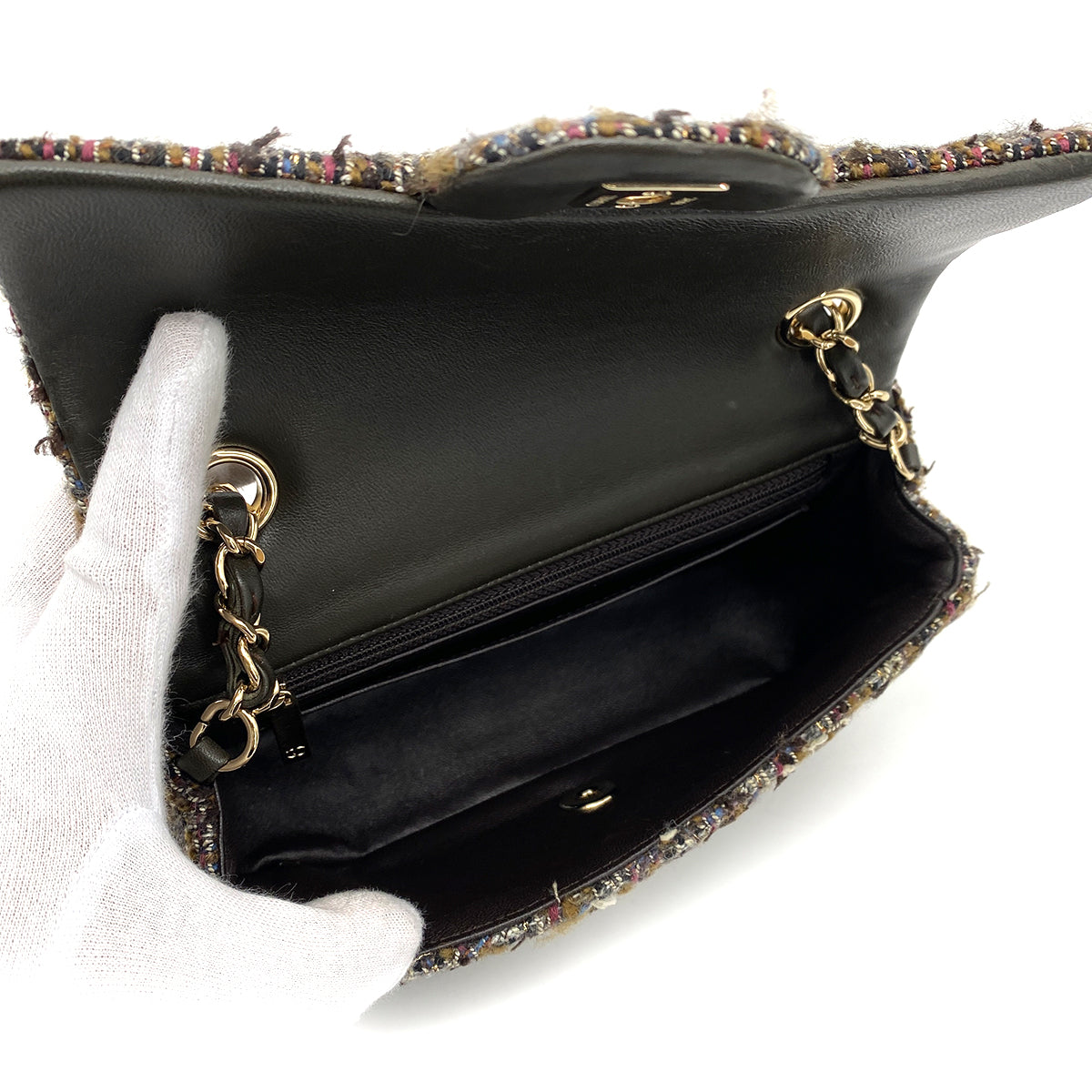 CHANEL MINI MATELASSE 20 CHAIN SHOULDER BAG MULTICOLOR BROWN 90259573
