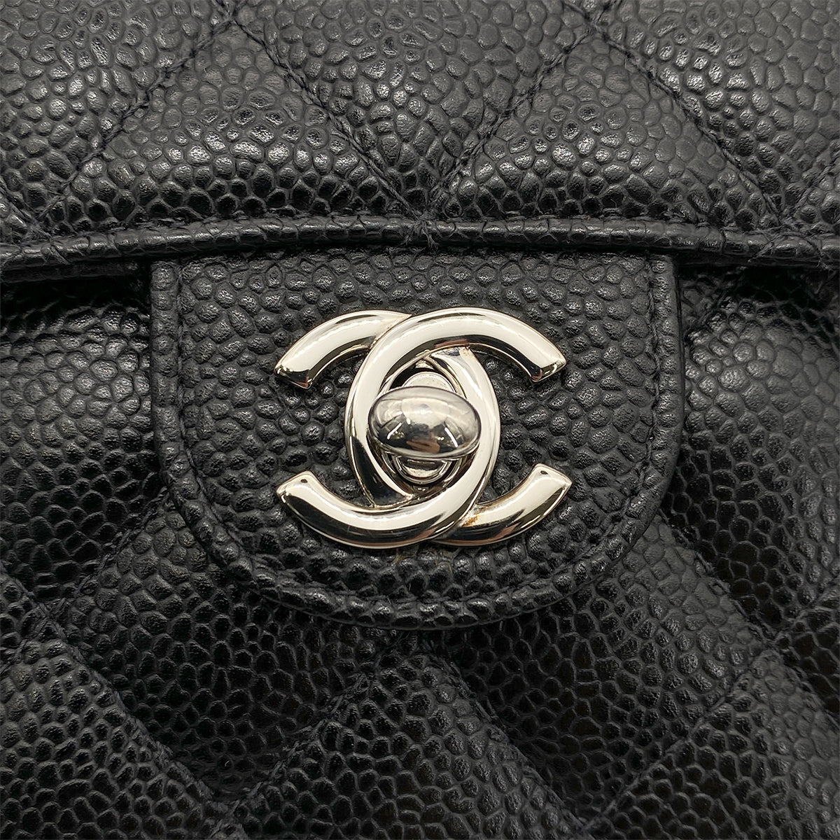 CHANEL VINTAGE MINI SQUARE 17 CHAIN SHOULDER BAG BLACK CAVIAR SKIN 90259589