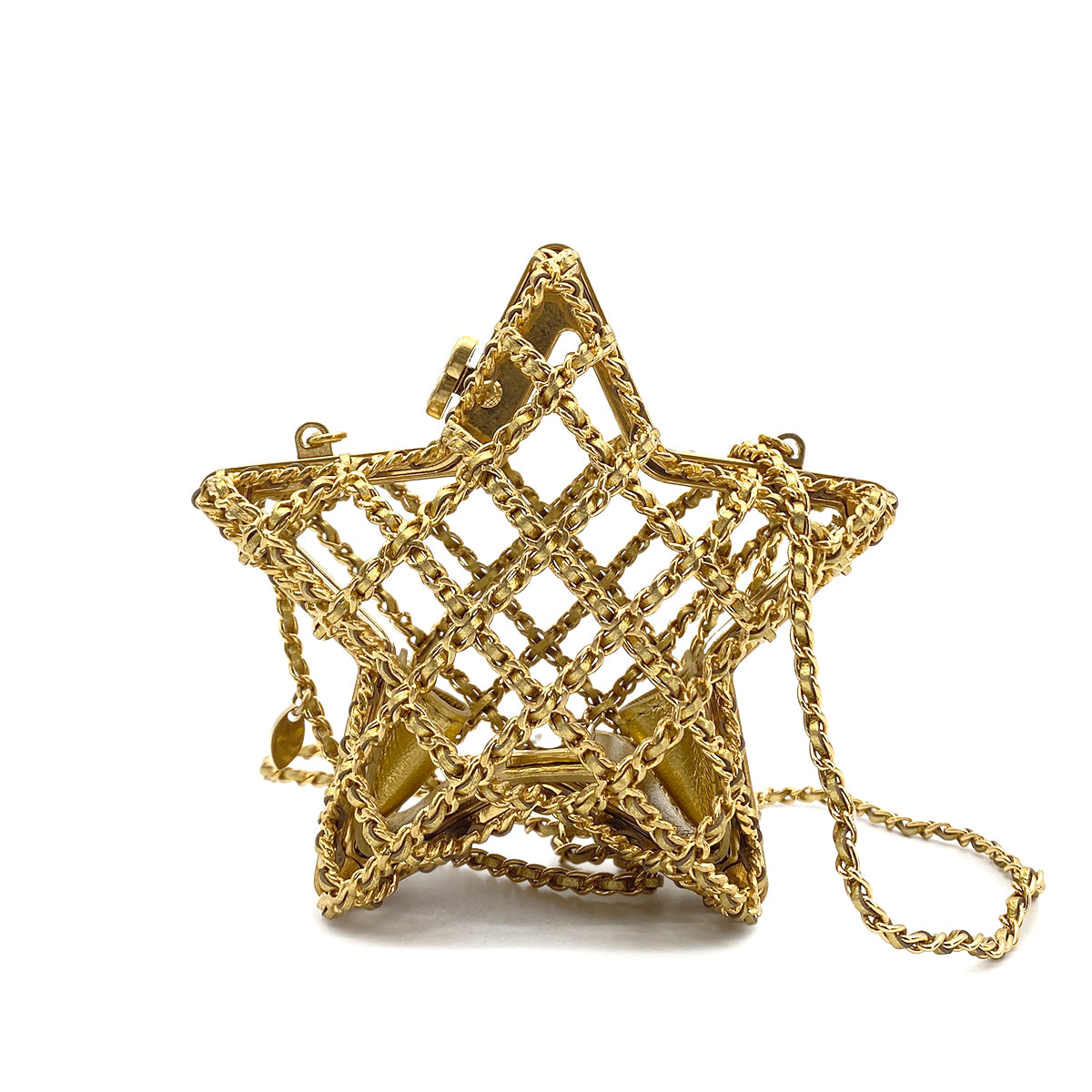 CHANEL STAR MOTIF CHAIN SHOULDER BAG GOLD 90259610
