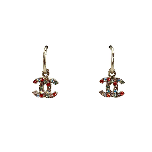 CHANEL VINTAGE EARRINGS COCOMARK RHINESTONE ACCESSORY 90259616
