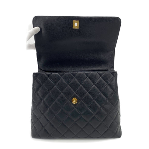 CHANEL VINTAGE MATELASSE HAND BAG BLACK CAVIAR SKIN 90259695 - PURPOSE