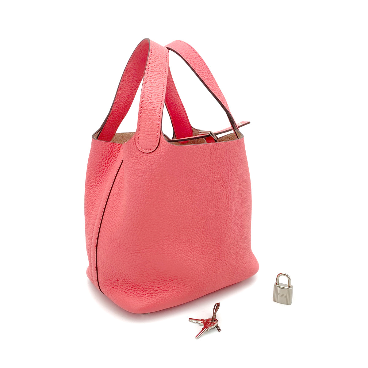 HERMES PICOTIN LOCK PM ROSE AZALEE TAURILLON CLEMENCE HAND BAG A 90259696