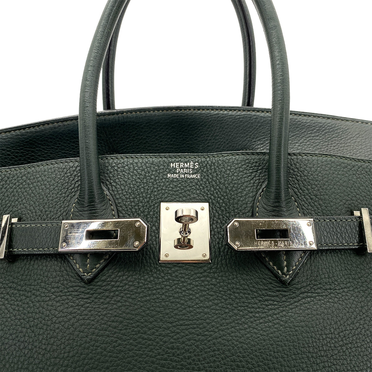 HERMES BIRKIN 35 VERT ANGLAIS TOGO HAND BAG □F SHW 90259699