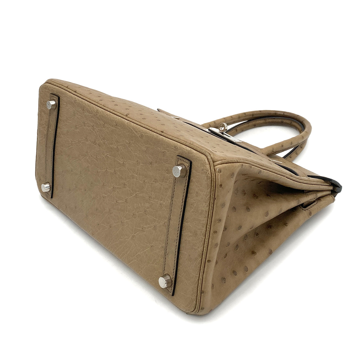 HERMES BIRKIN 30 GRIS ASPHALT OSTRICH HAND BAG □N SHW 90259703