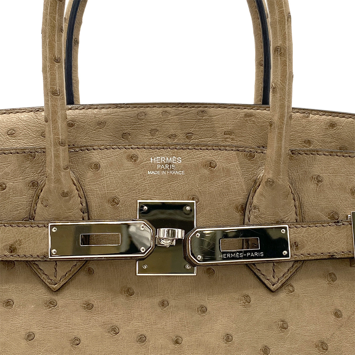 HERMES BIRKIN 30 GRIS ASPHALT OSTRICH HAND BAG □N SHW 90259703