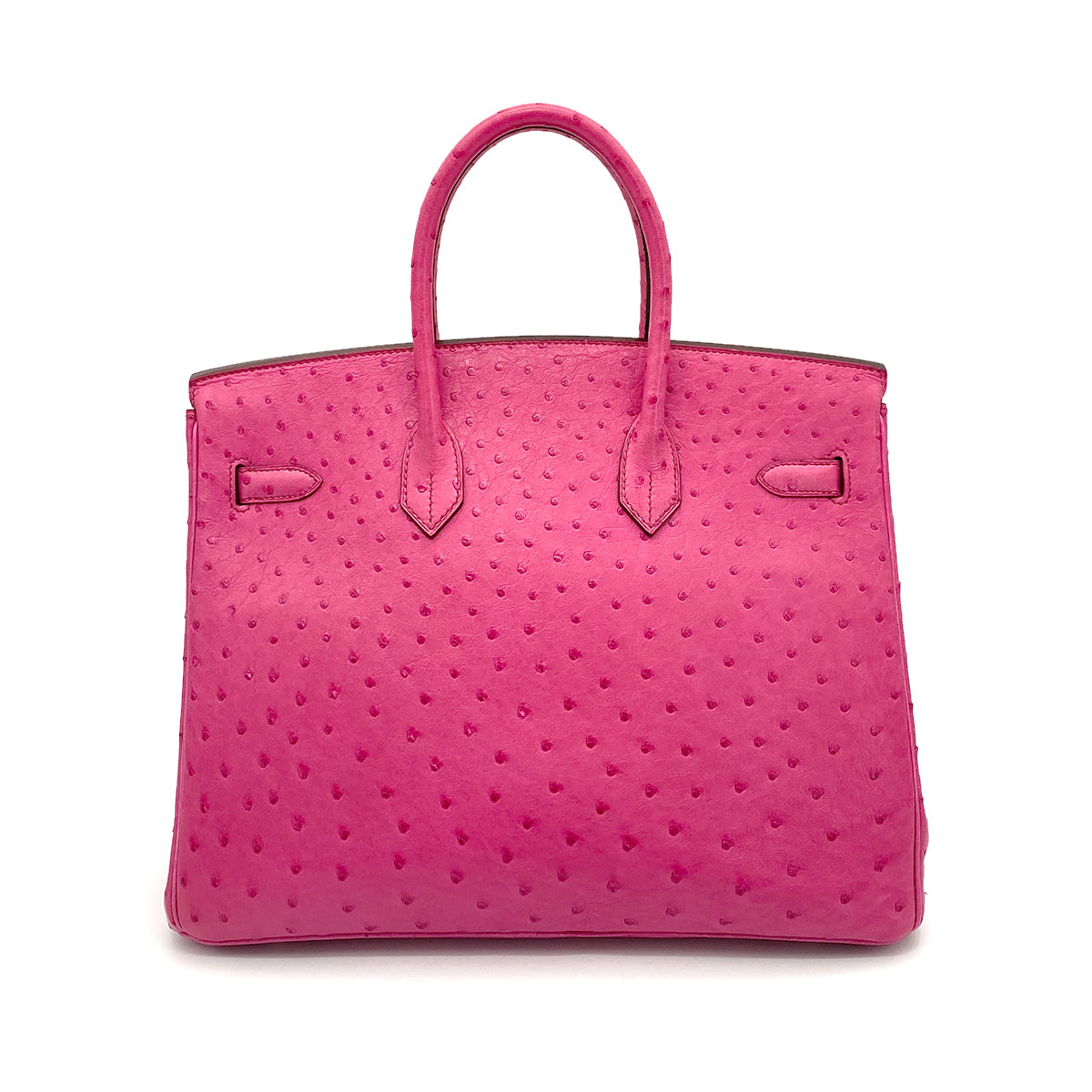 HERMES BIRKIN 35 FUCHSIA OSTRICH HAND BAG □I SHW 90259704