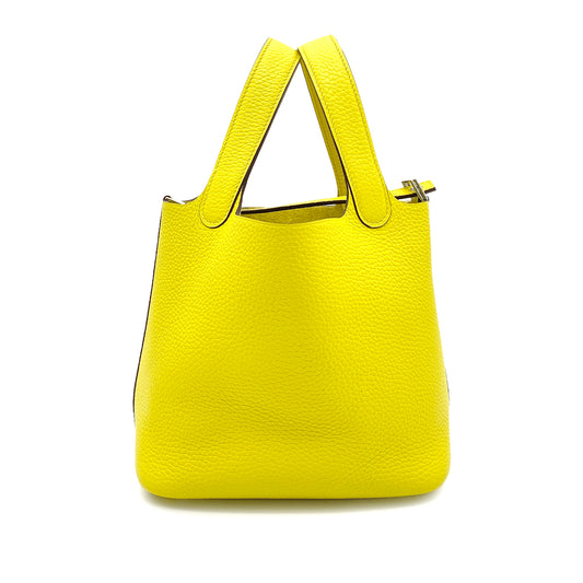 HERMES PICOTIN LOCK PM LIME TAURILLON CLEMENCE HAND BAG B 90259706